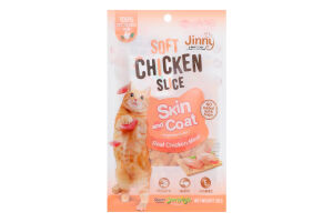 Ласощі д/котів М'які курячі слайси 30г Jinny
