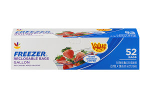 Ahold Freezer Reclosable Bags Gallon - 52 CT