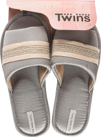 Тапочки открытые домашние женские Twins №7150 38-39 серый