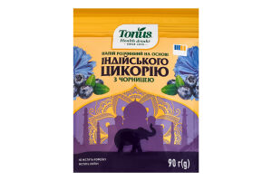 Напій розчинний на основі індійського цикорію та ячменю з добавками плодів чорниці Tonus д/п 90г