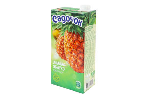 Нектар неосветленный пастеризованный Ананас-яблоко Садочок т/п 0.95л