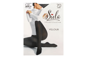 Колготи жіночі Велюр неро 70ден р.5 Сіела