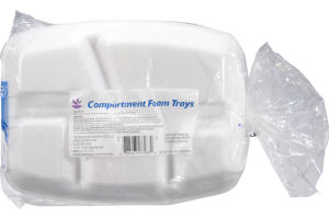 Ahold Compartment Foam Trays - 20 Trays