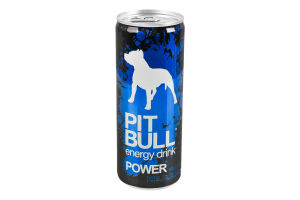 Напиток энергетический безалкогольный сильногазированный Power Pit Bull ж/б 250мл