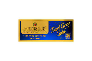 Чай черный цейлонский с бергамотом Earl Grey Gold Akbar к/у 25х2г