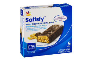 Ahold Satisfy High Protein Meal Bar Chocolate Peanut Butter - 5 CT