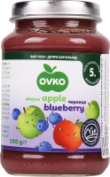 Пюре Ovko яблучне з чорницею