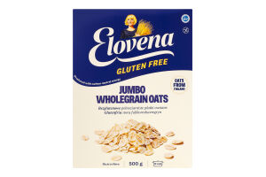 Хлопья овсяные из цельного зерна без глютена Elovena к/у 500г