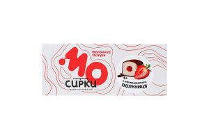 Сырок глазированный 26% молокосодержащий с сахаром и наполнителем Клубника Молочний острів к/у 215г