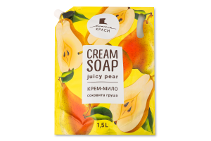 Крем-мило рідке Зволожуюча груша з гліцерином 1,5л д/п Лінія краси