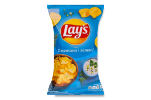 Чипсы картофельные Сметана и зелень Lay's м/у 60г