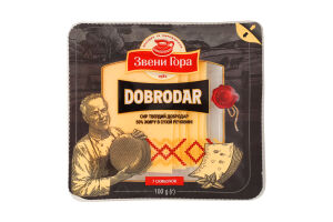 Сир 50% твердий скибочки Добродар Звени Гора лоток 100г