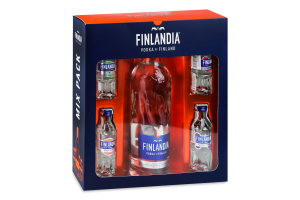 Набор Водка 0.5л 40% + Миниатюры спиртных напитков Finlandia 4х0.05л 37.5% к/у