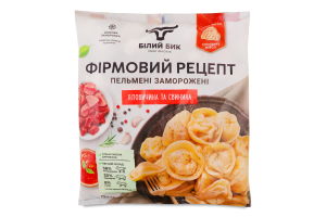 Пельмени Говядина и cвинина Фирменный рецепт Білий Бик м/у 750г