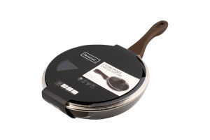 Сковорода Chocolate Line литий алюміній протипригарне покриття з кришкою 26см Lessner