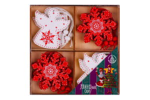 Набір прикрас ялинкових Янгол з сніжинками 985720