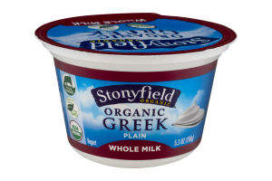 Stonyfield Organic Greek Whole Milk Yogurt Plain