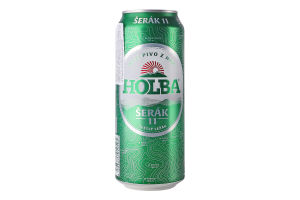 Пиво 0.5л 4.7% светлое фильтрованное пастеризованное Serak Holba ж/б