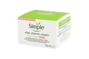 Крем для лица дневной витаминный SPF 15 Kind to skin Simple 50мл