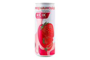Напиток безалкогольный негазированный сокосодержащий со вкусом клубники Моршинська ж/б 0.33л