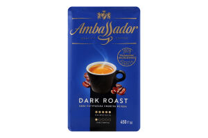 Кава натуральна смажена мелена Dark roast Ambassador м/у 450г