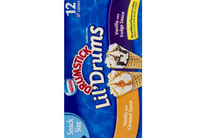 Nestle Drumstick Lil' Drums Frozen Dairy Dessert Cones Variety Pack - 12 CT