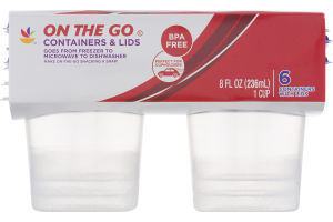 Ahold On The Go Containers & Lids - 6 CT