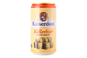 Пиво 0.25л 4.8% полутемное нефильтрованное пастеризованное Kellerbier Kaiserdom ж/б