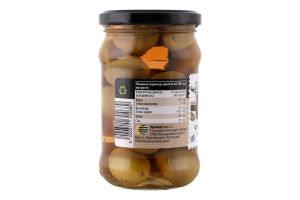 Оливки зеленые сорта Халкидики с косточкой в рассоле Greek Almito с/б 310г