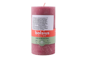 Свеча розовая 13х6.8см №103668790339 Bolsius 1шт