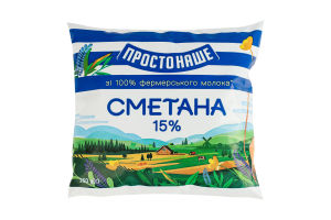 Сметана 15% Простонаше м/у 350г