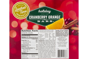 Ahold Holiday Bars Cranberry Orange - 4 CT
