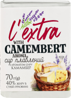Сир плавлений 40% з ароматом Камамбер L'extra м/у 70г