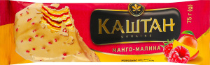 Морозиво 10% в білій кондитерській глазурі Манго-малина Каштан м/у 75г