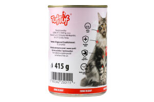 Корм д/котів TUFTUF 415г Яловичина (Польща)