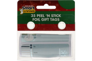 Smart Living Holiday 35 Peel 'N Stick Foil Gift Tags