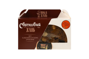 Хлеб нарезной подовый без хлебопекарных дрожжей Праздничный Riga Хліб к/у 200г