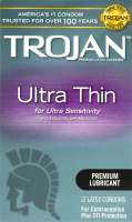 Trojan Premium Latex Condoms Ultra Thin Premium Lubricated - 12 CT