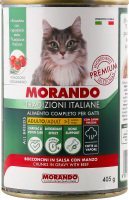 Корм д/котів Шматочки в соусі з яловичиною 405г ж/б Morando Tradizioni
