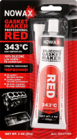 Герметик прокладок червоний силіконовий високотемпературний 85г Новак