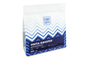 Кава натуральна смажена в зернах для еспресо Мита Ефіопія Funt Coffee м/у 250г