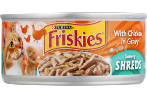 Purina Friskies Savory Shreds with Chicken in Gravy Cat Food