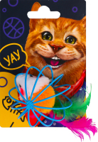 Іграшка д/котів М"яч з мишкою 6,5см DGT-Pets