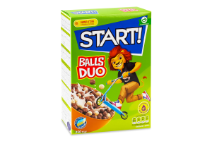 Завтраки сухие зерновые Шарики Duo Start! к/у 250г
