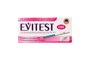 Тест-смужка для визначення вагітності One Evitest 1шт