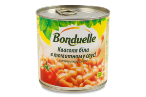 Фасоль белая в томатном соусе стерилизованная Bonduelle ж/б 430г