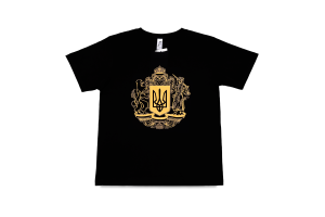 Футболка чол Sol's Imperial 190 Герб України чор S
