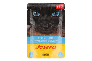 Корм вологий повнораціонний для дорослих котів Курка з лососем Філе Josera д/п 70г