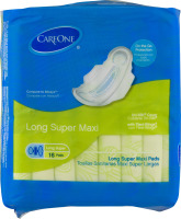 CareOne Long Super Maxi Pads with Flexi-Wings - 16 CT