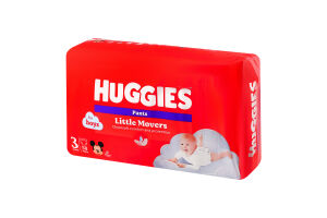 Трусики-подгузники для мальчиков 6-11кг 3 Little Movers Pants Huggies 58шт
